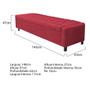 Imagem de Calçadeira Baú Casal Everest P02 140 cm para cama Box Suede Vermelho - Amarena Móveis