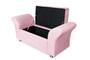 Imagem de Calçadeira Baú Com Capitonê Veneza Cama King 195 cm Suede Rosa Bebe DL Decor