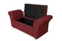 Imagem de Calçadeira Baú Com Capitonê Veneza Cama King 195 cm Suede Vermelho Bordo LM DECOR