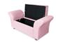 Imagem de Calçadeira Baú Com Capitonê Veneza Cama Queen 160 cm Suede Rosa Bebe DL Decor