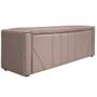 Imagem de Calçadeira Baú King Minsk P02 195 cm para cama Box Suede Rosê - Amarena Móveis