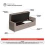 Imagem de Calçadeira Báu King Size Atena 195cm Capitonê Suede Bege - Desk Design