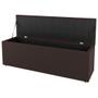 Imagem de Calçadeira Baú King Size Grace 190cm Suede Marrom - Desk Design