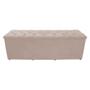 Imagem de Calçadeira Baú Paris Queen 160 cm Botão Strass Suede Porcelana Eli Móveis