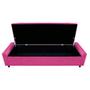 Imagem de Calçadeira Baú Queen Everest P02 160 cm para cama Box Suede Pink - Amarena Móveis
