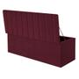 Imagem de Calçadeira Baú Recamiel Casal 140CM Carla Suede Bordo - D A DECOR