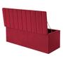 Imagem de Calçadeira Baú Recamiel Casal 140CM Carla Suede Vermelho - D A DECOR