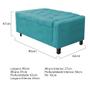 Imagem de Calçadeira Baú Solteiro Everest P02 90 cm para cama Box Suede Azul Turquesa - Amarena Móveis