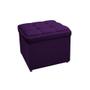 Imagem de Calçadeira Copenhague 100 cm Solteiro Suede Roxo - Doce Sonho Móveis