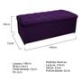 Imagem de Calçadeira Copenhague 140 cm Casal Suede Roxo - ADJ Decor