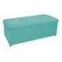 Imagem de Calçadeira Copenhague 195 cm King Size Suede Azul Tiffany AM Decor