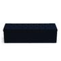 Imagem de Calçadeira Estofada Almofadadas para Cama Box Sagitarius 140 para Cama de Casal Suede Azul Marinho