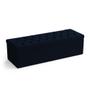 Imagem de Calçadeira Estofada Almofadadas para Cama Box Sagitarius 140 para Cama de Casal Suede Azul Marinho