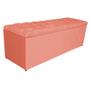 Imagem de Calçadeira Estofada Liverpool 195 cm King Size Suede Coral - ADJ Decor