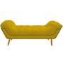 Imagem de Calçadeira Estofada Veneza 140 cm Casal Suede Amarelo - ADJ Decor