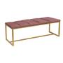 Imagem de Calçadeira Industrial Carla 160cm Queen Size Quarto Box Cama Ferro Dourado Suede Rose - Ahz Móveis