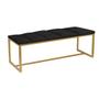 Imagem de Calçadeira Industrial Carla 195cm King Size Quarto Box Cama Ferro Dourado material sintético Preto - Ahz Móveis