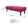 Imagem de Calçadeira King Orlando P02 195 cm para cama Box Suede Pink - Amarena Móveis