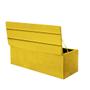 Imagem de Calçadeira Recamier Baú Argent 140cm Casal Para Quarto Box Suede Amarelo - Ahz Móveis