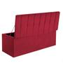 Imagem de Calçadeira Recamier Baú Kiara 160cm Queen Size Para Quarto Box Suede Vermelho - Ahz Móveis