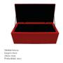 Imagem de Calçadeira Recamier Estofada Baú Mel Capitonê 90 cm Suede Vermelho Quarto - AM Decor