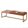 Imagem de Calçadeira Recamier Londres 160cm Industrial Bronze Suede Terracota Tampo Quadrado MDF Rose - Ahz Móveis