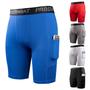 Imagem de Calças De Compressão De Secagem Rápida Masculina Ginásio Fitness Esporte Shorts Leggings Roupa