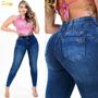 Imagem de Calças Jeans Feminina Cintura Alta Modelagem Anatômica Impecável