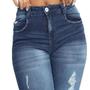 Imagem de Calças Jeans Femininas Cintura Média Azul Escuro Biotipo 28743
