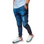 Imagem de Calças Jogger Jeans Camuflada Masculina Com Punho Elástico