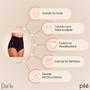 Imagem de Calcinha Abdominal Modeladora Plié Control Cintura Alta com Mini Barbatanas Reduz Medida