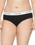 Imagem de Calcinha Calvin Klein - Biquíni Elástico de Algodão Preto - Tamanho L