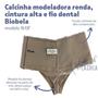 Imagem de Calcinha Cinta Modeladora Cintura Alta Com Renda Biobela