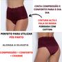 Imagem de Calcinha Cinta Modeladora Pós Parto Cintura Alta Renda Tanga Cinta Compressão Maternidade Gestante