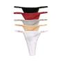 Imagem de Calcinha De Algodão De Cintura Ajustável Feminina Conjunto De 5 Sexy G-string T-back Lingerie Tanga