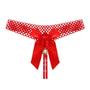 Imagem de Calcinha de Renda Transparente Sexy Feminina - G-string com Detalhe em Laço