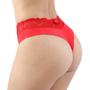 Imagem de Calcinha Feminina Fio Duplo Lingerie Microfibra Cós Rendado