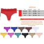 Imagem de Calcinha Feminina Fio Duplo Lingerie Microfibra Cós Rendado