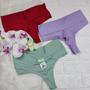 Imagem de Calcinha fio dupla cós alto aperta barriga  3 unidades (kit 3 bruna)