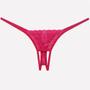 Imagem de Calcinha Sexy Fio Dental em Renda com Abertura Gruta
