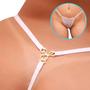 Imagem de Calcinha Tanga Fio Dental Renda Pingente Coelhinho Playboy