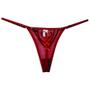 Imagem de Calcinha Tinindo Fio Dental com Transparência e Tiras - LINGERIE SENSUALLE