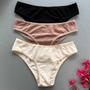 Imagem de Calcinhas 100% Algodão Kit 3 Pçs Calçola Lingerie Básica Dia Revenda Atacado