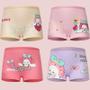 Imagem de Calcinhas De Algodão Com Desenho De Unicórnio Para Meninas, Pacote Com 4, Respirável, Cueca Boxer