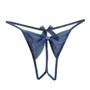 Imagem de Calcinhas Femininas Sensuais De Renda Transparente Com Abertura Na Virilha E Laço, Modelo Fio