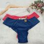 Imagem de Calcinhas microfibra  fio duplo mylla lingerie kit 3 peças tamanho m