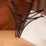Imagem de Calcinhas Sexy De Renda Para Mulheres, G String, T-back, Sem Costura, Lingerie Preta E Vermelha