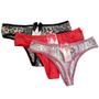Imagem de Calcinhas Tanga Fio Em Kit C/ 3 Unidades Cores Variadas 475