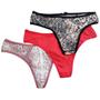 Imagem de Calcinhas Tanga Fio Em Kit C/ 3 Unidades Cores Variadas 475