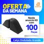 Imagem de Calço Ondulado Grande 2 Furos Preto Kit 100 Peças